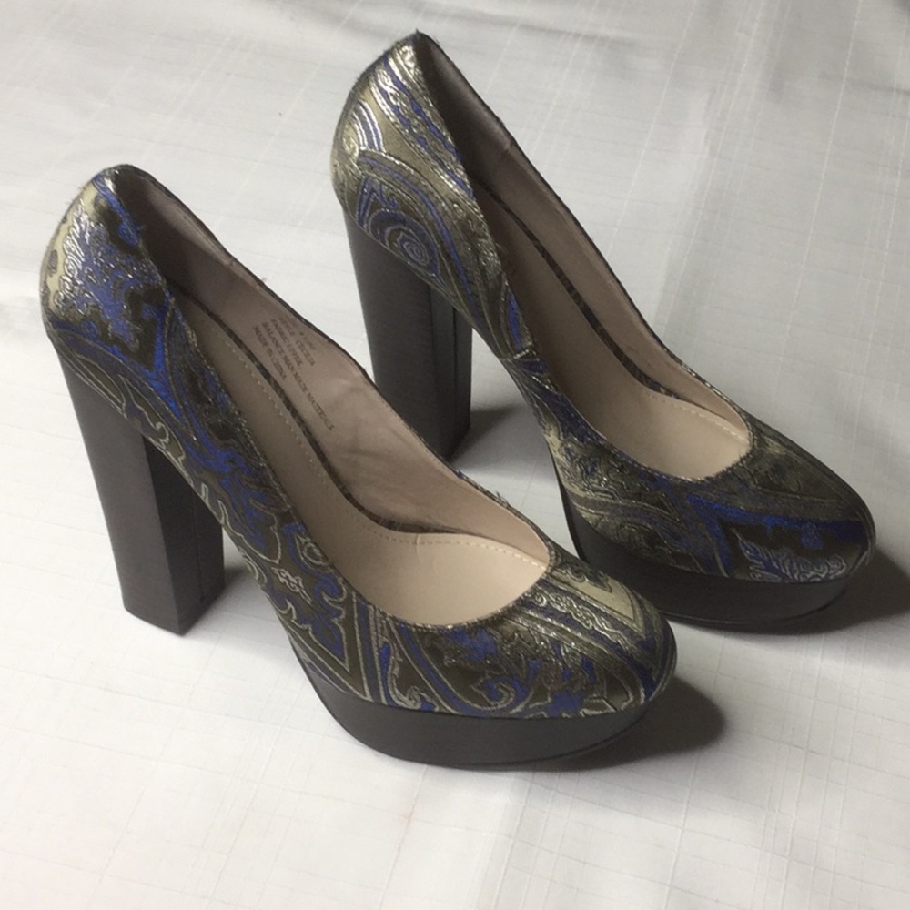 Marco Santi Cecilia heel Platform pump 8.5 M  5 inch NWT
